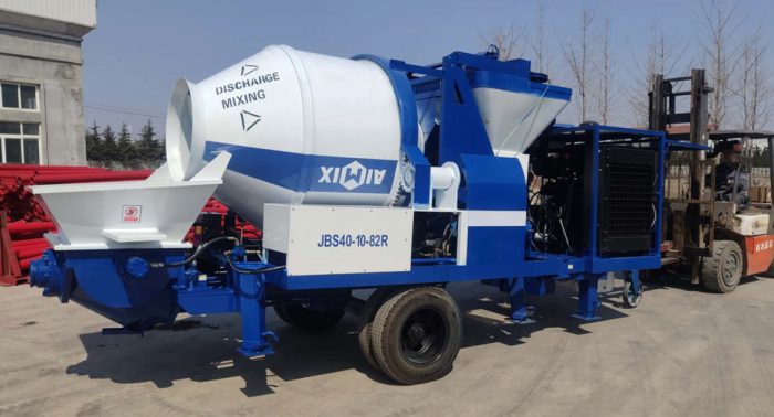 ABJZ40C diesel portable concrete pump mixer machine