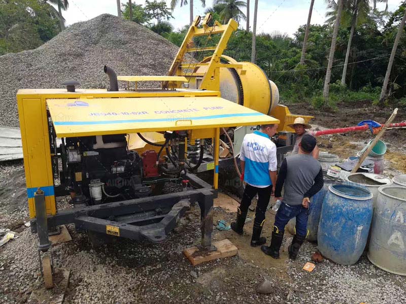 diesel concrete mixer pump