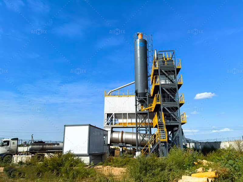 160tph stationary asphalt mixer plant in Kazakhstan